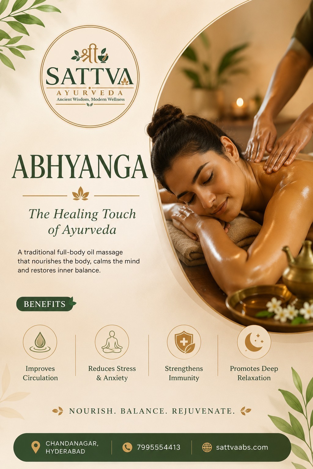 Best Abhyanga Full Body Massage in Hyderabad | Sri Sattva Ayurveda