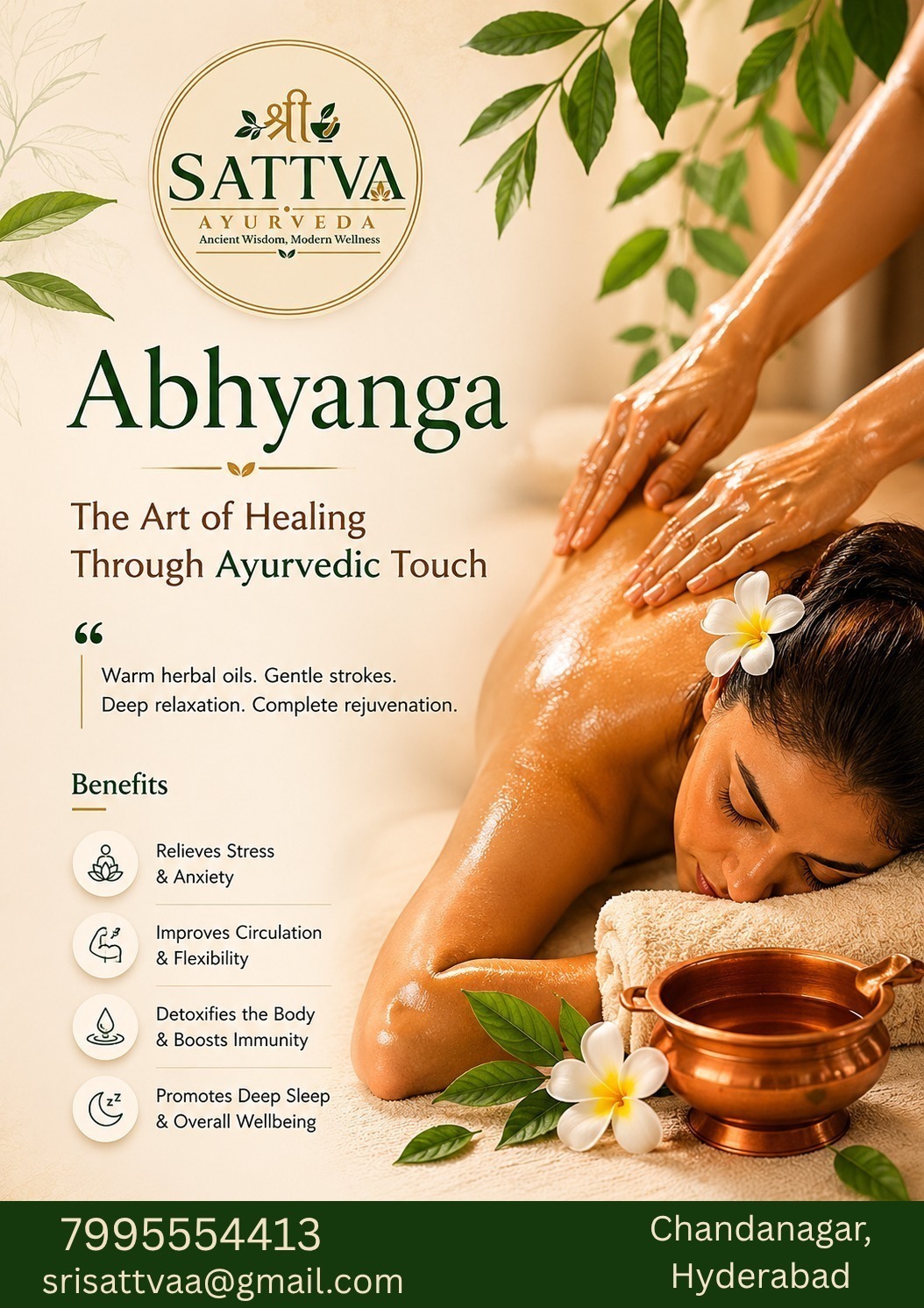 Best Abhyanga Full Body Massage in Hyderabad | Sri Sattva Ayurveda