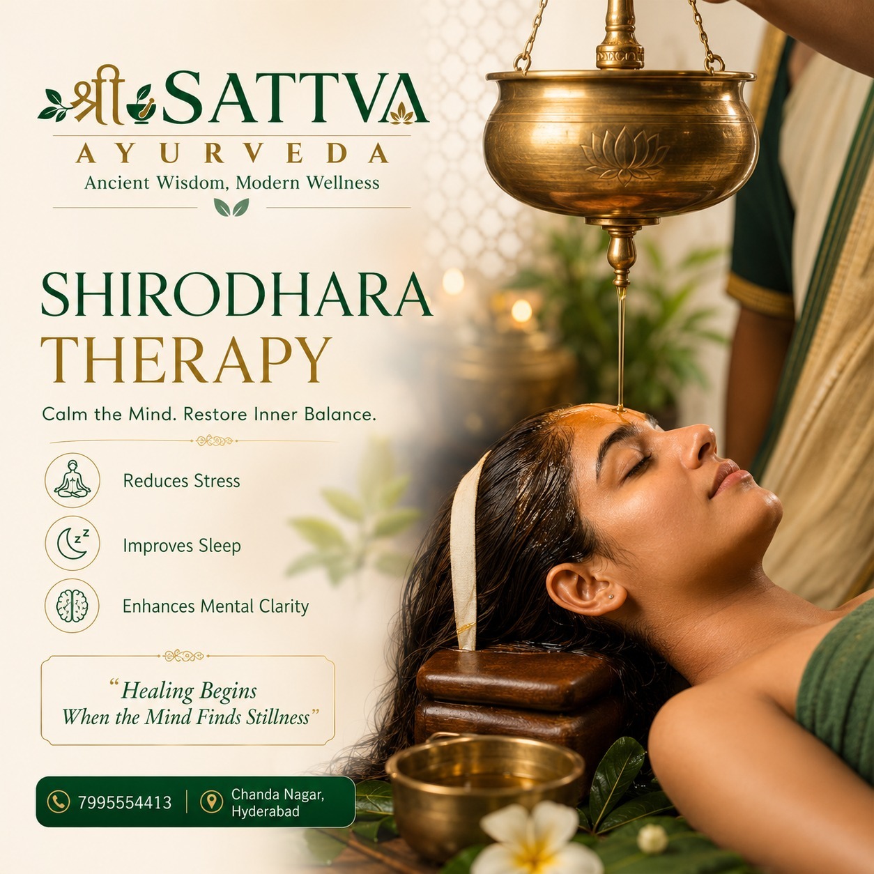 Authentic Shirodhara Therapy for Stress Relief in Hyderabad