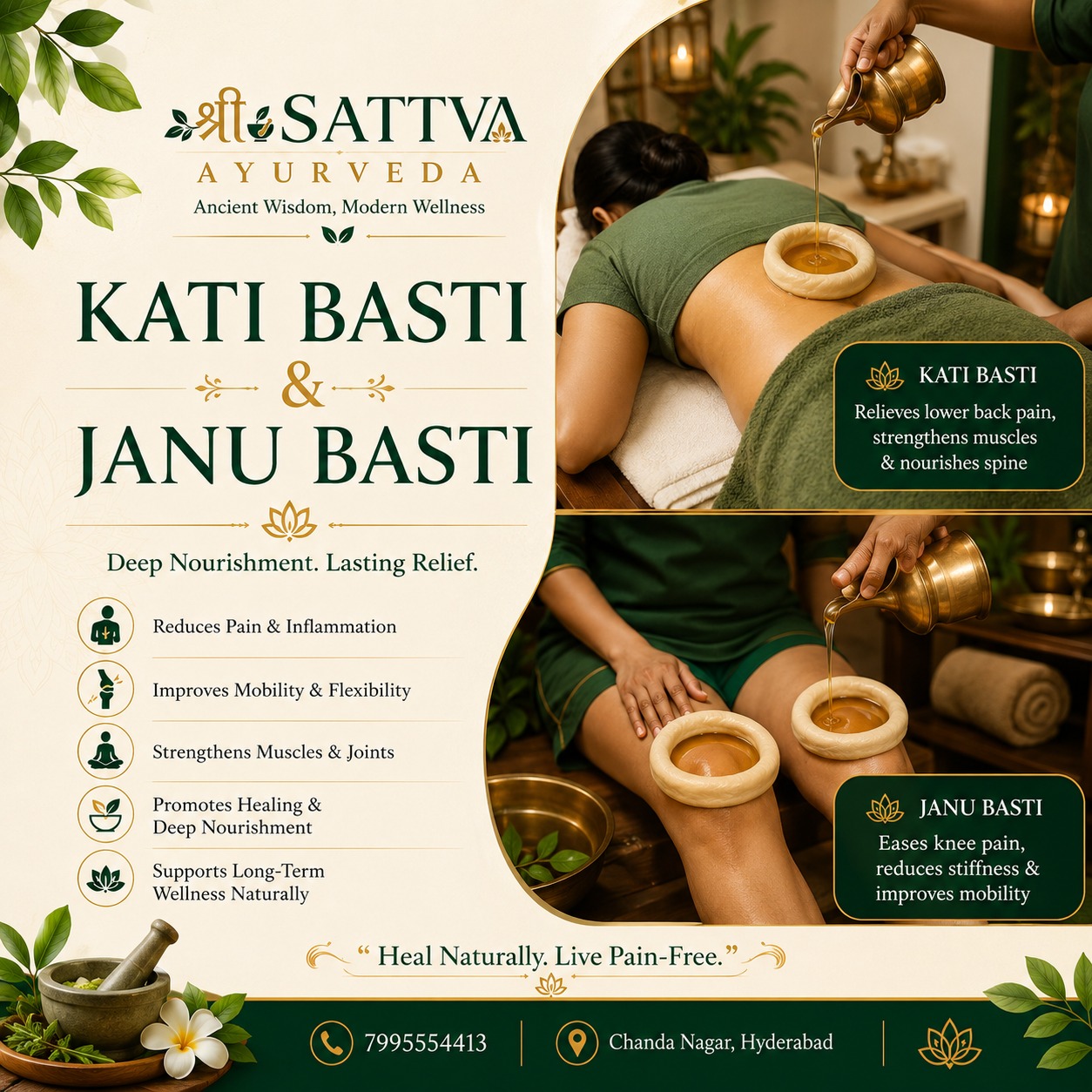Kati Basti Treatment for Lower Back Pain in Hyderabad | Sri Sattva Ayurveda