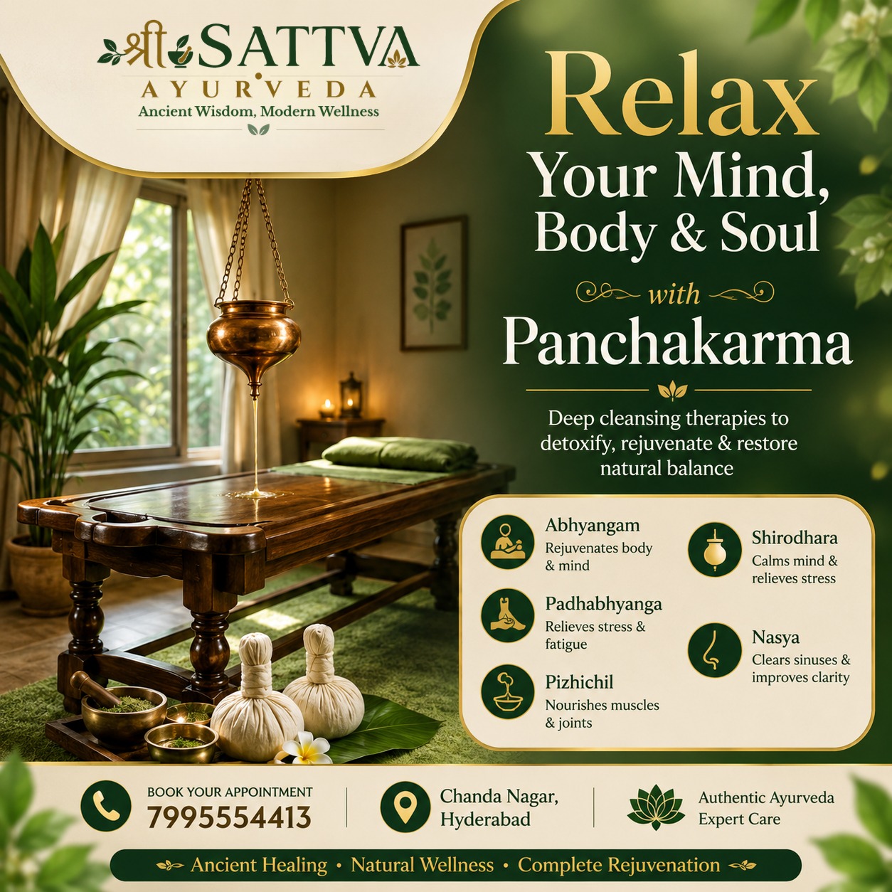 Best Ayurvedic Wellness Packages Hyderabad | Sri Sattva Ayurveda